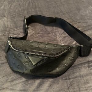 MCM Leather Embossed Belt bag